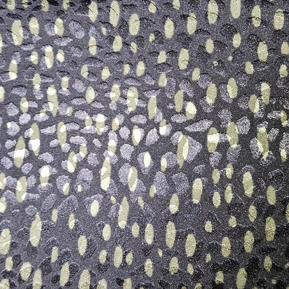 Liverpool Silky Button Up Collared Textured Black and Olive Green Top Small - Picture 10 of 11